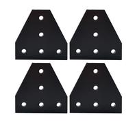 4 piezas de placa de junta industrial de 5 agujeros de 90 grados, soporte de esquina, conexión de esquina, placa de repuesto de perfil de aluminio en forma de T
