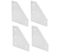 4 piezas de placa de unión de aluminio con 5 agujeros, placa de refuerzo de conexión en ángulo recto para estructuras de marco, soporte angular en forma de L con acabado liso para (Tipo 3030L)