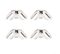4 piezas de plástico de 90 grados para montaje de marco de gabinete compatible con rango de grosor de panel de 12 mm a 25 mm (blanco)