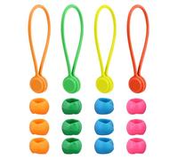 4 Piezas de Portaagujas Magnéticas, Clip de Tela Magnético de 4 Colores Macron Porta Agujas de Silicona con Abrazaderas de Tela Regalo de Punto de Cruz para Manualidades de Bordado (16 Piezas)