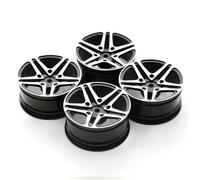 4 piezas de repuesto de cubeta de rueda de metal RC para 1/10 Sakura 3 Racing HSP 94122 Kyosho FW06 Drift Touring RC Racing Car (negro)