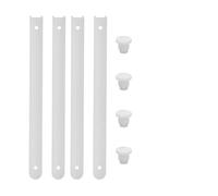 4 piezas de repuesto para cajones deslizantes, rieles de plástico resistentes con diseño a presión para cierre silencioso, guías de gabinete blancas de 18,5 cm