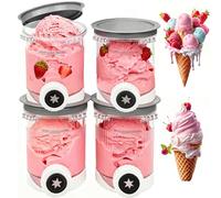 4 piezas de repuesto para ninja Creami Swirl contenedor NC701EU 480 ml libre de BPA y apto para lavavajillas taza compatible con Ninja Swirl máquina de hielo recipiente para máquina de hielo Ninja