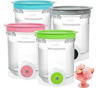 4 piezas de repuesto para ninja Creami Swirl contenedor NC701EU 480 ml libre de BPA y apto para lavavajillas taza compatible con Ninja Swirl máquina de hielo recipiente para máquina de hielo Ninja