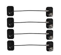 4 piezas de restrictor de ventana de cable, cerradura de ventana de aleación de aluminio, cerradura de ventana de ventilación con llave, puerta de seguridad para bebés y niños, captura de alambre de