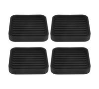 4 piezas de ruedas cuadradas de goma para muebles, almohadillas antideslizantes, topes de cama y protectores de suelo.