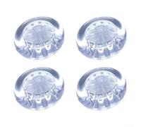 4 piezas de ruedas móviles de repuesto de 7 mm/8 mm de apertura de plástico para bicicleta estática Rodillos transparentes para reparación de equipos de fitness (B)