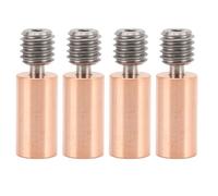 4 piezas de ruptura de calor totalmente metálica para impresora 3D, tubo de garganta de extrusor de aleación de cobre de repuesto, diseño de doble pared con alta resistencia a (Para Sidewinder X1)