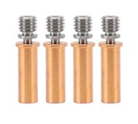 4 piezas de ruptura de calor totalmente metálica para impresora 3D, tubo de garganta de extrusor de aleación de cobre de repuesto, diseño de doble pared con alta resistencia a (para AnycubicVyper)