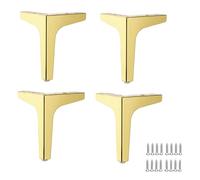 4 piezas de sofá metal pierna, patas de mesa hechas de hierro fino, muebles de triángulo, pies de gabinete de muebles de bricolaje, para gabinete, gabinete de televisión, sofá, otomana, armario, con