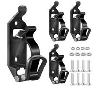 4 Piezas de Soporte de Pala para Barras de Techo, Soporte de Pala, Accesorios de Montaje en Pared, Kit de Montaje de Abrazadera para Barcos, Equipo Militar, Soporte para Hacha (Negro)