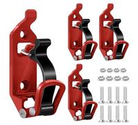 4 Piezas de Soporte de Pala para Barras de Techo, Soporte de Pala, Accesorios de Montaje en Pared, Kit de Montaje de Abrazadera para Barcos, Equipo Militar, Soporte para Hacha (Rojo)