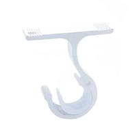 4 piezas de soportes for barras cortina, ganchos colgar, abrazaderas soporte, clips fijación travesaños, pared, rieles organizadores, estantes almacenamiento el hogar Para Dormitorio Oficina(White)