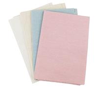 4 piezas de tela de costura, tela de bordado natural, tela de lino de punto de cruz, material de tela de bordado para hacer prendas de vestir, manualidades, aguja, 4 colores, 50x50 cm
