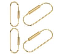 4 Piezas De Tensores, Cerraduras De Tornillo, Cerraduras Cilíndricas Y Hexagonales, Cerraduras De Llave Simples, Llaveros Retro, Hebillas De Alambre De Tornillo, Cerraduras De Latón Creativas