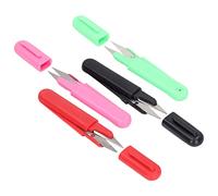 4 piezas de tijeras portátiles portátiles con cubierta protectora para la costura hilo punto cruzado, mini hilo redondo acero inoxidable con cubierta para coser tejer