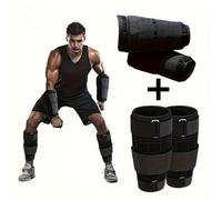 4 piezas de tobillera/muñequera ajustable, para piernas y manos, ideal para caminar, correr, hacer ejercicio - Transpirable y duradera, con correas para manos y muñequeras (no placas de acero)