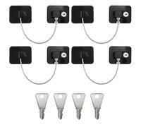 4 piezas de ventana de seguridad para niños, bloque de ventana para ventanas de seguridad infantil con llaves sin taladrar apertura de ventana duradero