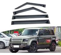 4 Piezas Deflectores de Viento Coche para Land Rover Defender 90/110 2020-2023, Ventanas Laterales Delantera Trasera Protector de Humo de Lluvia Visera Deflector de Aire