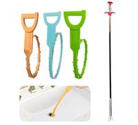 4 piezas desatascador tuberias profesional manual desatascador wc limpia tuberias limpiador desagües cepillo limpieza ducha,Herramienta desatascadora de fregaderos