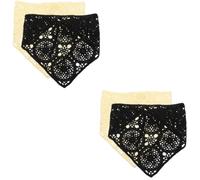 4 Piezas diadema de flores de encaje diademas para mujeres bufanda de mujer flores boho turbantes para mujer Bandanas para mujeres pañuelo para niña pañuelos de pelo para mujer LIFKOME