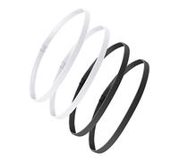4 Piezas Diadema Deportiva Elástico Antideslizante Grueso Cinta de Pelo para Mujeres y Hombres (Negro, Blanco)