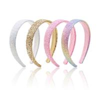 4 Piezas Diademas Brillantes Diademas De Ala Ancha Para Niñas Lindos Accesorios Para El Cabello Accesorios Para El Cabello Diademas Antideslizantes