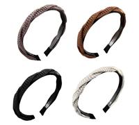 4 Piezas Diademas Cruzadas De Punto, Accesorios Para El Cabello Personalizados Creativos, Diademas Para Mujer, Diademas De Moda Retro, Diademas Antideslizantes, Decoración De Peinado Fijo