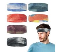4 Piezas Diademas Deportivas, Diademas Elásticas De Algodón Tie-Dye, Diademas Para Correr, Diademas Deportivas Antideslizantes, Juego De Diademas Deportivas Para Hombres Y Mujeres