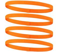4 Piezas Diademas Deportivas Elástico,Banda para La Cabeza Accessories,Cinta Pelo Hombre,Elásticas Diadema Deportiva Antideslizante Niño Futbol,Cinta Pelo Deporte(Naranja Fluorescente)