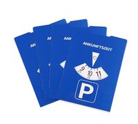 4 Piezas Disco Aparcamiento, Parquímetro, horarios de papel para aparcamiento disco de tiempo tipo,Temporizador con hora de llegada,Larga Duración para Coche, Moto y Autocaravana