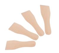 4 Piezas Espátula Pequeña de Madera para Pizza y Hornear, Robusta