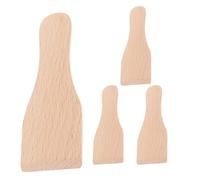 4 Piezas Espátula Pequeña de Madera para Untar, Raspar y Cocinar