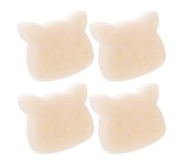 4 Piezas Esponja Limpiadora Facial de Forma de Gato | Exfoliación Suave, Espuma Abundante, Limpieza Profunda, para Viaje y Dormitorio