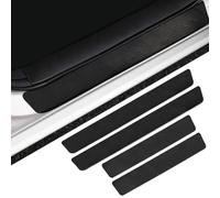 4 Piezas Estribos Coche Fibra Carbono para 2022-2023 2024 Ford Tourneo Custom, Fibra de Carbon Anti-rasguños Puerta Bienvenido Pedal Accesorios carrocería(Zwart)