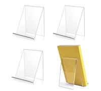 4 Piezas Exhibición De Libro De Acrílico Set, Portalibros De Acrílico, Librería Acrílica Transparente, Expositores De Libros, Adecuado Para Libros, Fotos, Pequeñas Obras De Arte