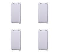 4 piezas Falso Polo compatible con Vimar Plana Blanco | Tapón cubreorificio módulo ciego para serie civil | Placa interruptor toma