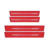 4 Piezas Fibra Carbono Coche Umbral Puerta, para Peugeot 3008 II SUV 3008GT/GT Pack 2016-2025 Decoración estribos de Anti Deslizante Desgaste Pedal Pegatinas,E