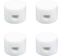 4 piezas - Fijación a pared pasacables universal para cable textil para iluminación 2 x 0,75 y 3 x 0,75 - Blanco