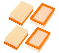 4 Piezas Filtro Aspiradora para Karcher, Filtro de Pliegues Plano para WD4, WD5, WD6 / MV4, MV5, MV6, Repuesto para Filter Mojado y Seco