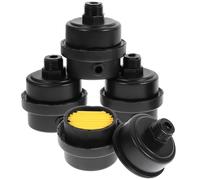 4 Piezas Filtro de Admisión de Pieza de Reparación para Compresor | Filtro de Aire Habitáculo, Recambio para Compresor, Plástico Negro, Bloquea Polvo y Humedad, Reduce Ruido