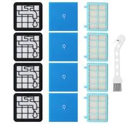 4 Piezas Filtro para Philips Power Pro Compact/PowerPro City/PowerPro Active, filtro de vacío para FC9331 /09 FC9332 /09 FC8010 FC9330 FC9333 FC9334 FC9550 FC95555 FC9556, con cepillo de limpieza