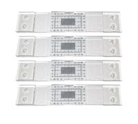 4 Piezas Fisurometro Monitoreo De Grietas, Medidor Manual De Grietas De Pared, Regla De Espacios Para Medición Horizontal Y Vertical En Construcción De Muros