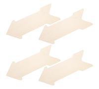 4 Piezas Flechas de Madera sin Pintar para Manualidades | Pino Natural Beige, Superficie Lisa para Pintar y Escribir, Colgadores de Madera, Cinta y Cordel