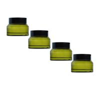 4 Piezas Frasco Pequeño de Cosméticos de Vidrio para Viaje, Tapa Sellada | Protección Frente Luz, Diseño Compacto y Base Plana, para Muestras y Bolso de Maquillaje