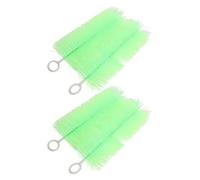 4 Piezas Fregona de Desove para Peces y Camarones, Lecho Flotante | Estructura Densa Tridimensional, Superficie Porosa Suave, Acero Inoxidable y Plástico, Verde Claro