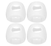 4 Piezas Funda de Seguridad para Manillas de Puerta Infantil PP | Pomos Redondos y Manetas, Reduce Golpes, Retirada sin Herramientas, Uso en Cocina y Alquiler