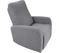 4-Piezas Funda De Sillón Relax Elástica Completo Protector para Sillón Reclinable, para Mascotas Protectores De Muebles, Lavables A Máquina (Light Gray)