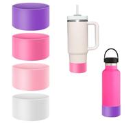4 Piezas Funda Protectora para Botella, Protectoras de Silicona para Botella de Agua, Accesorios para Botellas de Agua Compatible con Stanley Quencher Adventure 40 oz y Stanley IceFlow 20 oz 30 oz