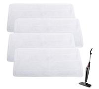 4 Piezas Fundas de Repuesto para limpiador a vapor Vileda XXL Blanco | Microfibra Lavable Recambio mopa para limpiador a vapor Vileda Steam PLUS XXL Lavables en color para Vileda Steam XXL
